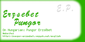 erzsebet pungor business card