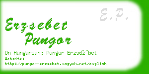 erzsebet pungor business card